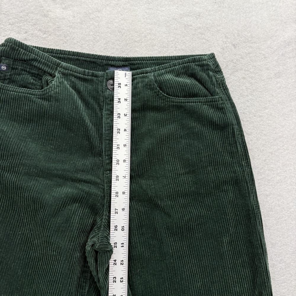 Adriano Goldschmied Etta Wide Leg Cropped Corduroy Pants Womens 26 Green Baggy - Picture 9 of 14
